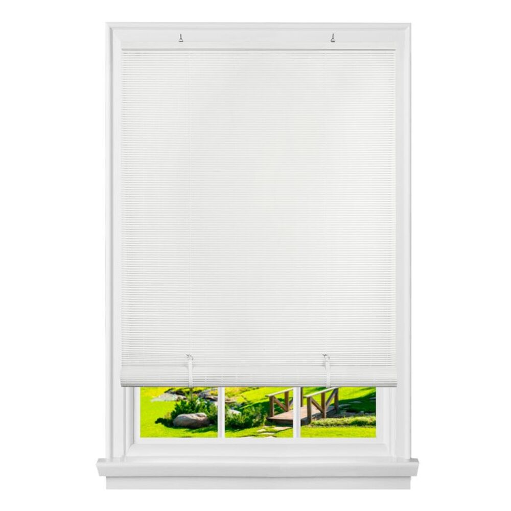 White Oval Cordless Rollup Light Filtering Window Blinds Shades: 72" (Width) x